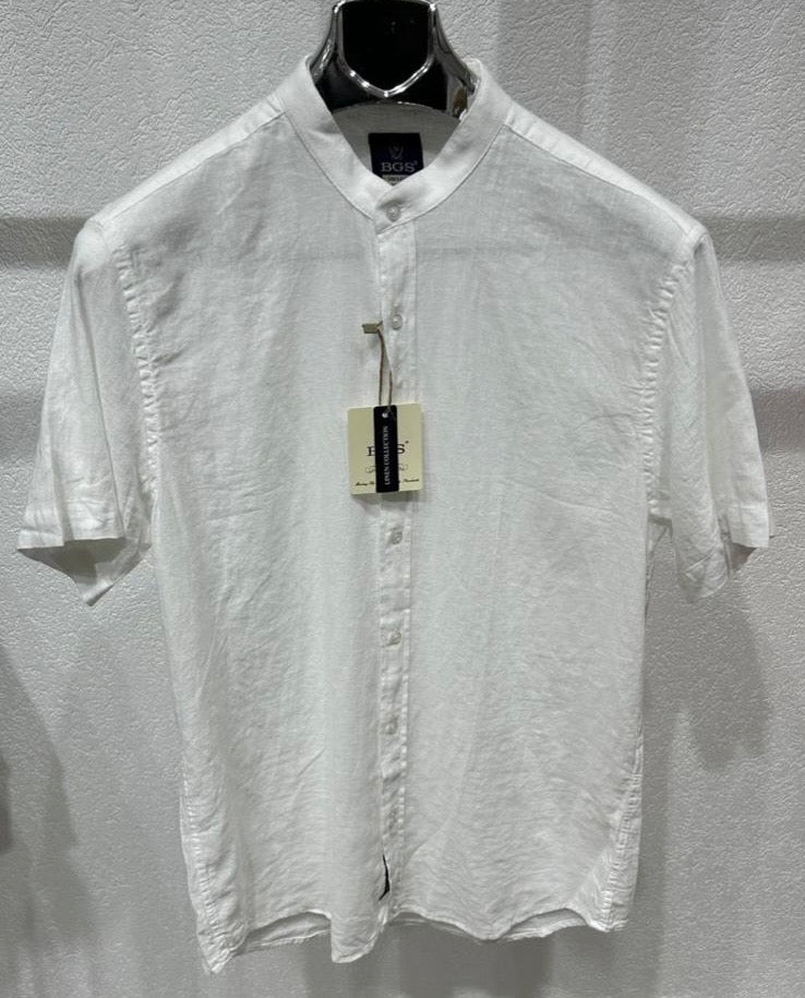 BGS- 1030 Chemise col mao à manches courtes