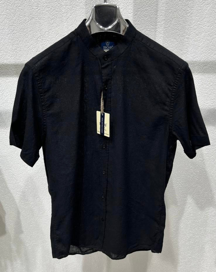 BGS- 1030 Chemise col mao à manches courtes