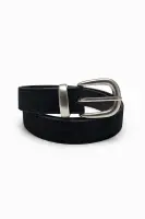 CT4088 Genuine Leather Belt - Black/Silver