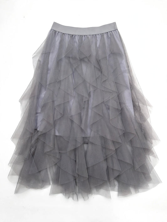 BR- 162 Jupe en tulle à volants