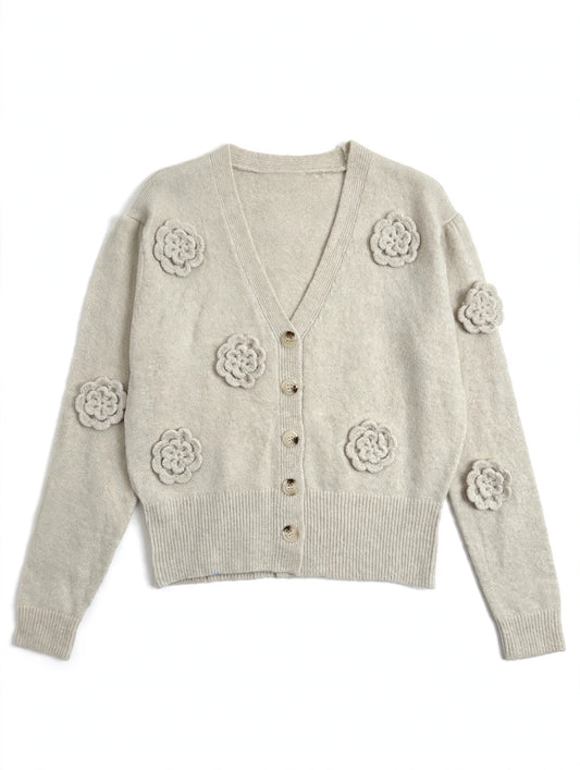 BR- 24500 Cardigan avec rose